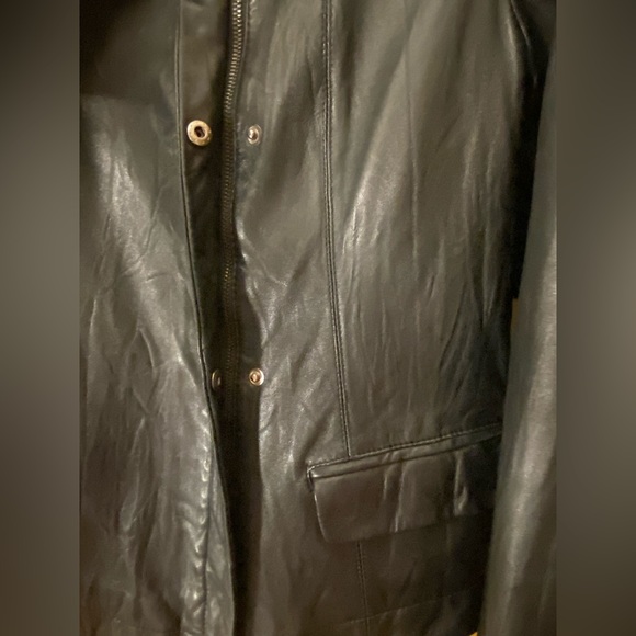 Steve Madden 100% Leather Black Jacket size XL - Picture 6 of 6